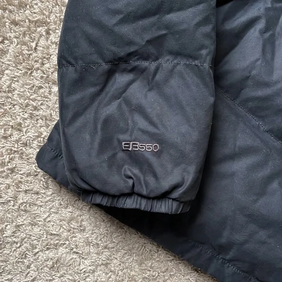 EUC Men’s Eddie Bauer Premium Goose Down EB550 Black Puffer Jacket SZ Tall Large